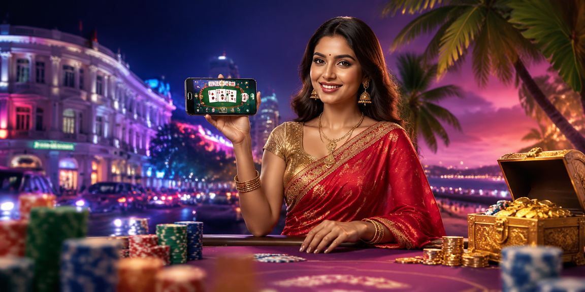 Teen Patti card table setup with cards and chips